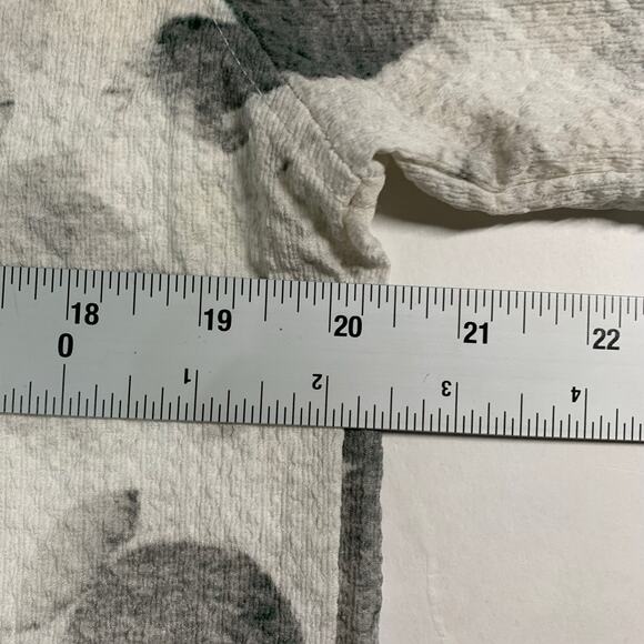 Zara S Mens Gray Resort Shirt Floral Abstract Pattern Short Sleeves - Picture 6 of 10